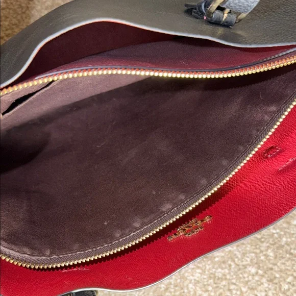 Coach Black Leather Mollie Tote- fair condition ~ As Is💕 - Picture 9 of 12